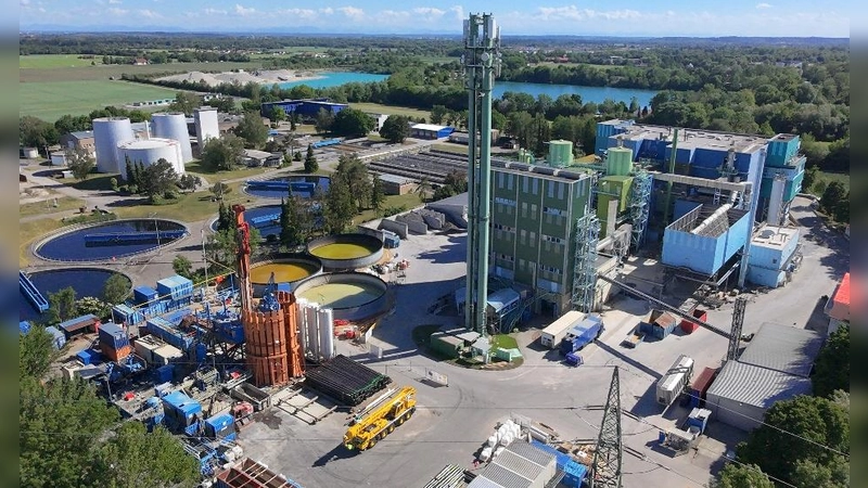 Der Kraftwerkstandort in Geiselbullach. Die Geothermiebohrungen wurden hier erfolgreich abgeschlossen. (Foto: GfA)