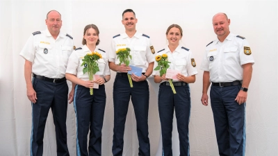 Die drei Seminarbesten, PD Wittstadt. (Foto: PHK Lutz)
