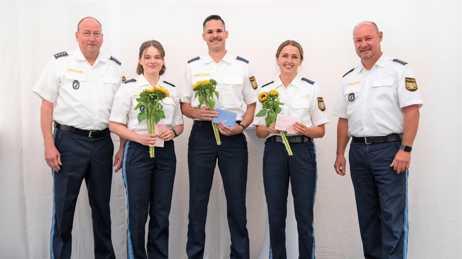 Die drei Seminarbesten, PD Wittstadt. (Foto: PHK Lutz)