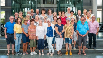 Die Besuchergruppe, die die Einladung von Katrin Staffler nach Berlin angenommen hat. (Foto: Bundesregierung / StadtLandMensch-Fotografie)