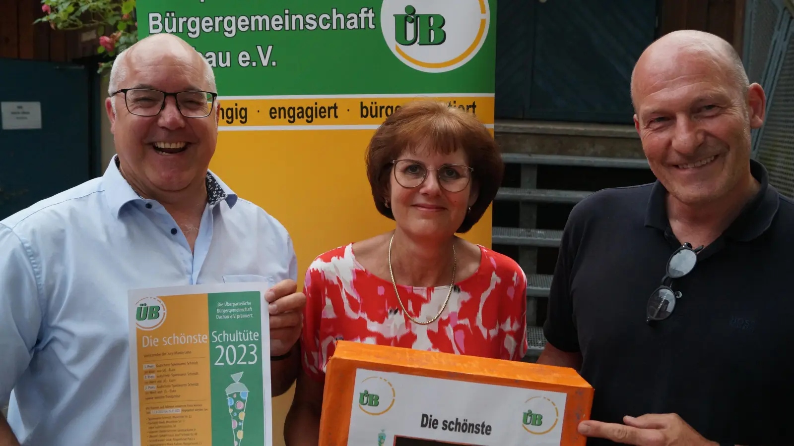 Die Jury der diesjährigen Schultütenaktion (von li): Jürgen Schleich, Renate Rösch und Martin Lehn. (Foto: ÜB)