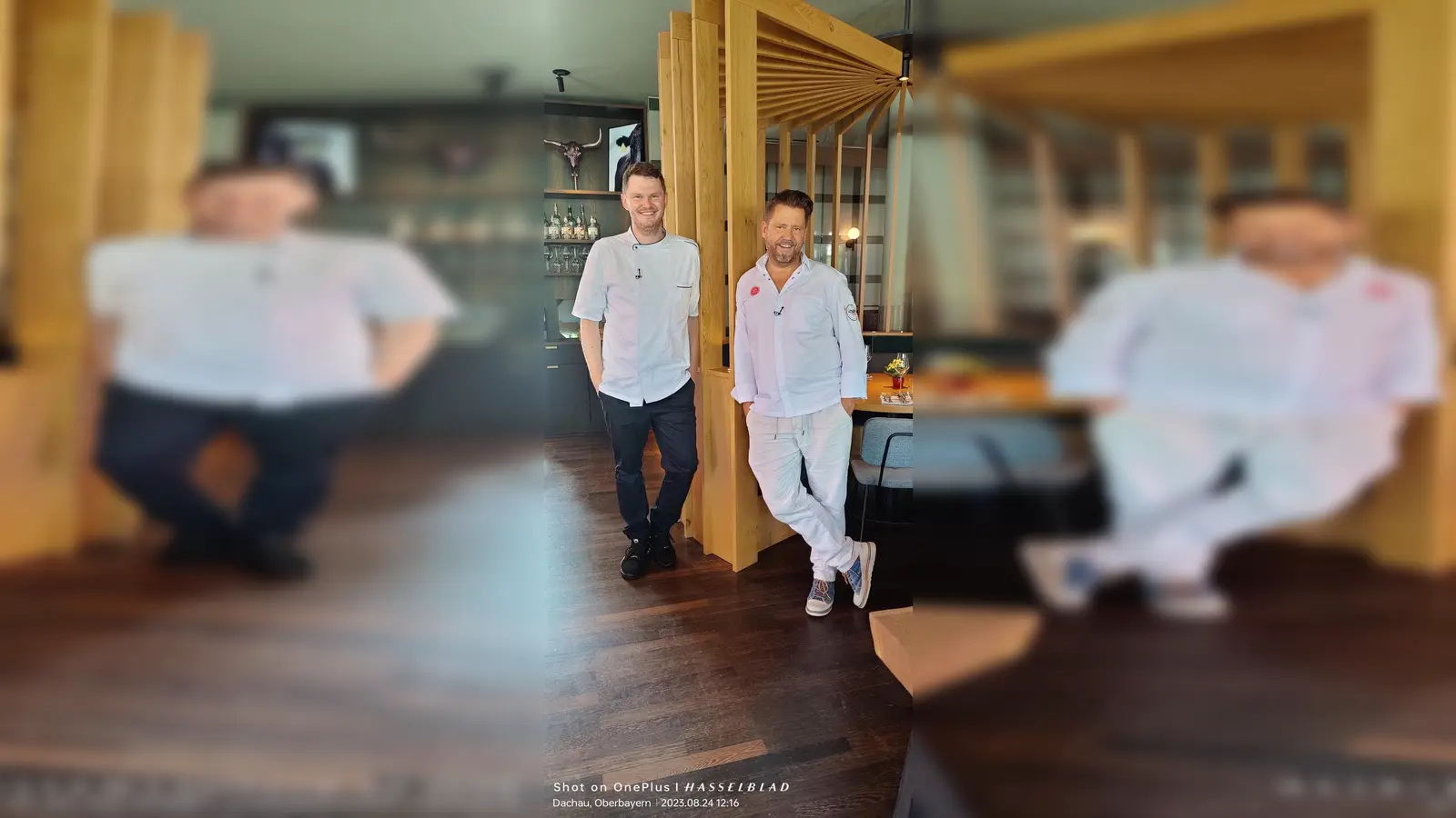 Roman Schmuttermaier (li) vom Rind &amp; Rebe mit „Mein Lokal, Dein Lokal“-Moderator Mike Süsser. (Foto: Andy Förster)