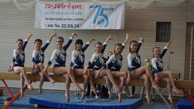 Die Turnerinnen des TSV (von links): Sarah, Melina, Alina, Annabell, Christina, Amalia, Naima und Katharina.<br> (Foto: TSVE)