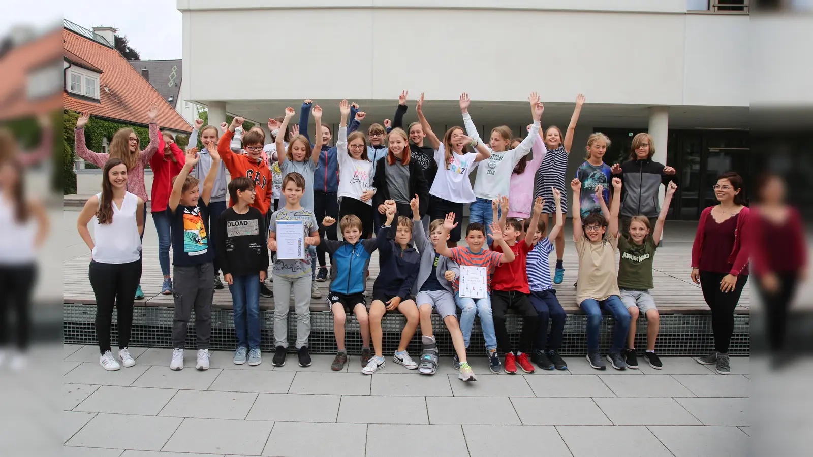 Die Lesesieger im Mai: Klasse 5g des Ignaz-Taschner-Gymnasiums. (Foto: Stadtbücherei Dachau)