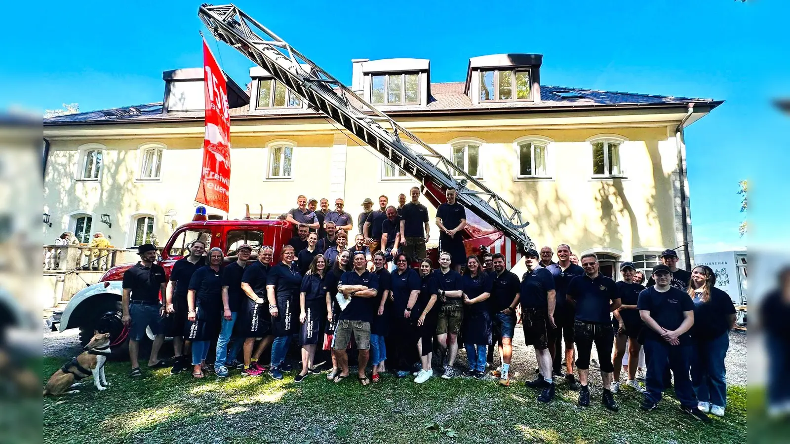 Die Dachauer Feuerwehr veranstaltete ein tolles Weinfest im Garten des Hotels Burgmeier. (Foto: FF Dachau)