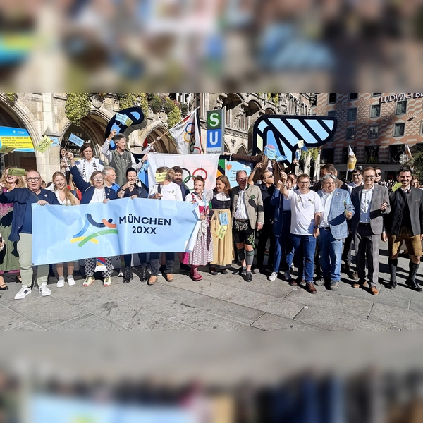 Ein Grund zum Feiern: München wird sich um die Olympischen Sommerspiele bewerben.  (Foto: Robert Bösl)