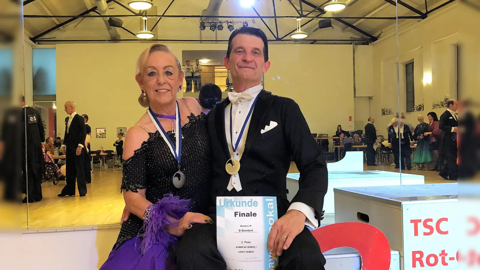 Anita und Andreas Märtl, die erfolgreichen Tanzsportler des BGC.  (Foto: Blau Gold Casino München e.V.)