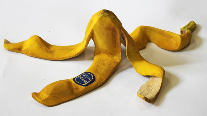 Wer hätte das gedacht, dass man auf dieser Bananenschale gar nicht ausrutschen kann? (Foto: Jessi Strixner )