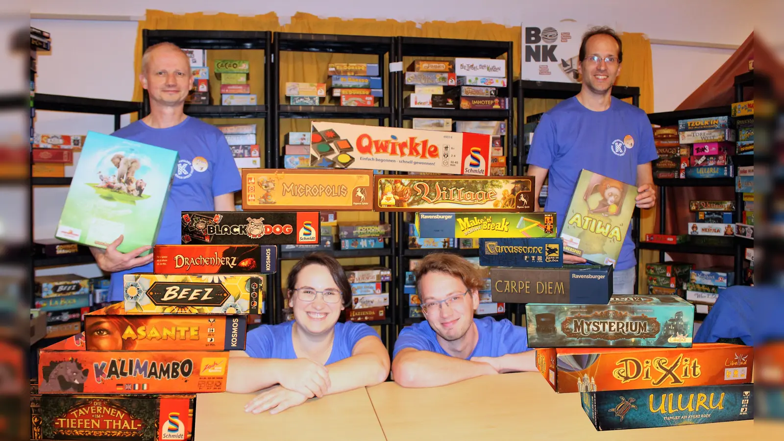 Das ist nur eine kleine Auswahl an Spielen, die Besucher können sich auch beraten lassen.<br> (Foto: Spieletreff Karlsfeld)