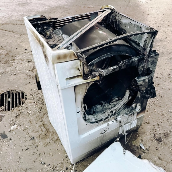 Ein Wäschtrockner geriet in Brand. (Foto: Kreisbrandinspektion)