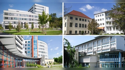 Die vier Helios Kliniken in Oberbayern, das Helios Amper-Klinikum Dachau, die Helios Amper-Klinik Indersdorf, das Helios Klinikum München West und die Helios Klinik München Perlach. (Foto: Helios)