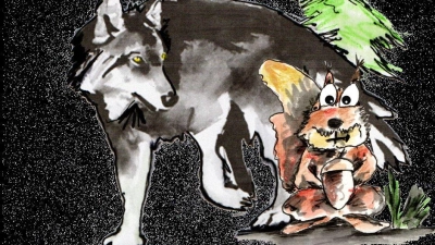 Lesenacht mit Habbi und dem Wolf. (Foto: ECHO e.V.)