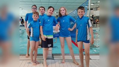 Die Youngsters: Maximilian Fuhrmann, Paul Ablay (hinten v. l.), Noah Weber, Louie Kalteis, Selma Kempe und Alexander Kailbach (vorne v. l.) (Foto: SV Dachau)