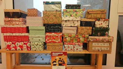 Weihnachtspäckchen für Kinder in Not. (Foto: Gemeinde Erdweg)