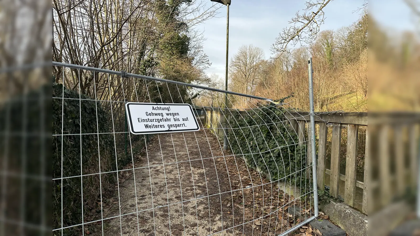 Reparaturarbeiten am Mühlbachweg können beginnen. (Foto: Stadtwerke Dachau.)