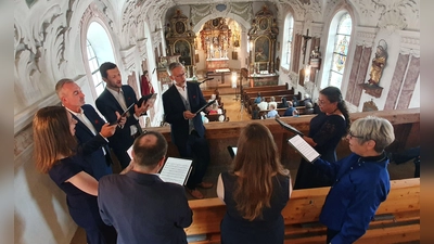 Das A-cappella-Ensemble „LAcoro” gab ein Benefizkonzert in der Hofmarkkirche. (Foto: Haneke)