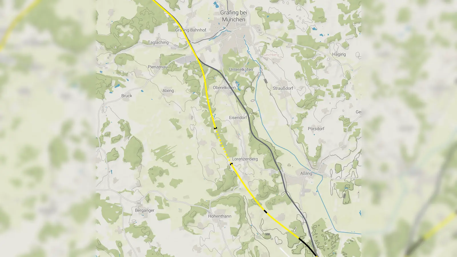 Mit der Neubaustrecke zwischen Grafing und Ostermünchen steht nun erstmals der gesamte Verlauf des Brenner-Nordzulaufs von München bis zum Brenner-Basistunnel fest (Foto: Deutsche Bahn)