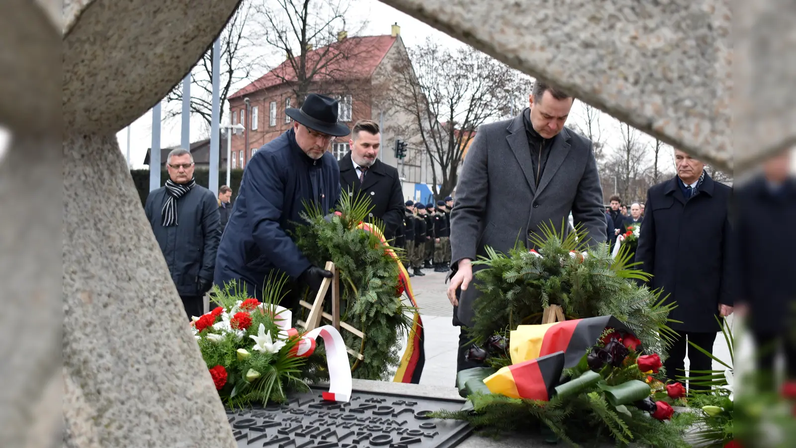 Kranzniederlegung zum 78. Jahrestag der Befreiung des KL Auschwitz-Birkenau. (Foto: LA O?wi?cim / Rafa? Lorek)