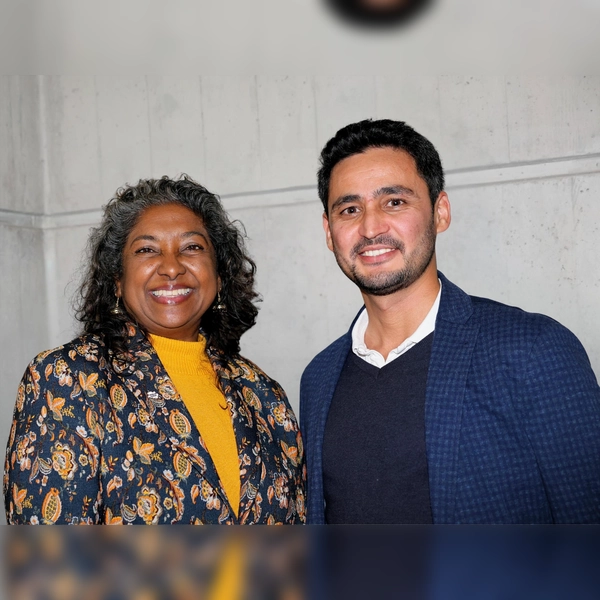 Sprecher des Migrationsbeirates sind Diane Pohl und Ahmad Navid. (Foto: LRA/Melitta Fischer)