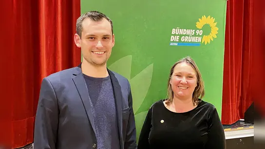 Die neuen Kreisvorsitzenden der Grünen: Karin Beittel und Alexander Heisler. (Foto: Grüne Dachau)