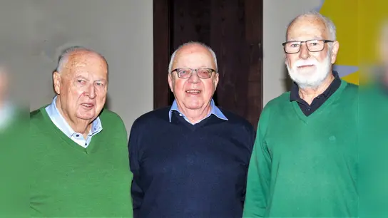 Scheidende Senioren-Beiräte (von li) Horst Januschkowetz, Hans Seelos und Gisbert Speth. (Foto: Stadt Dachau)