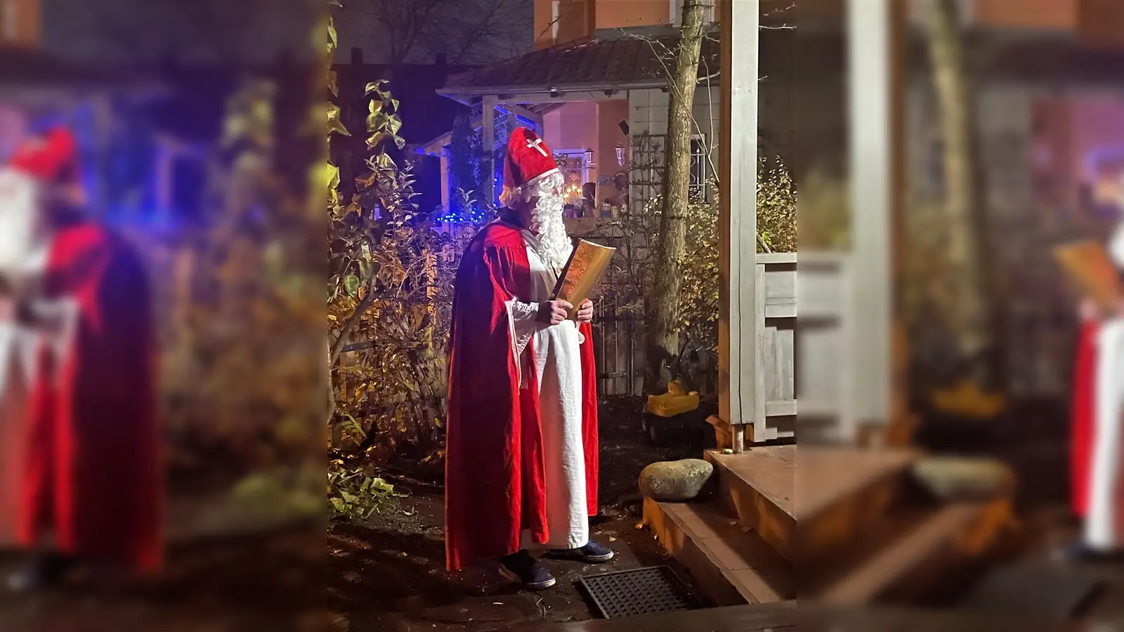 Einer der drei Karlsfelder Nikoläuse im Einsatz.<br> (Foto: Siedlergemeinschaft Karlsfeld-Nord)