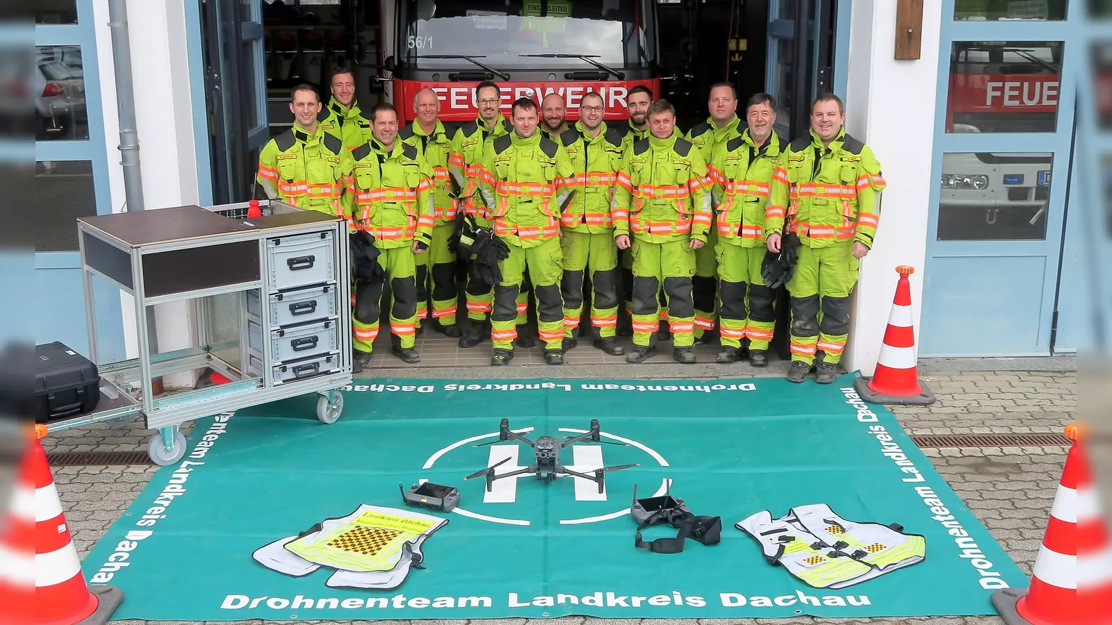 Die neue Drohne für den Landkreis Dachau ist in Röhrmoos stationiert. (Foto: Kreisbrandinspektion Dachau)
