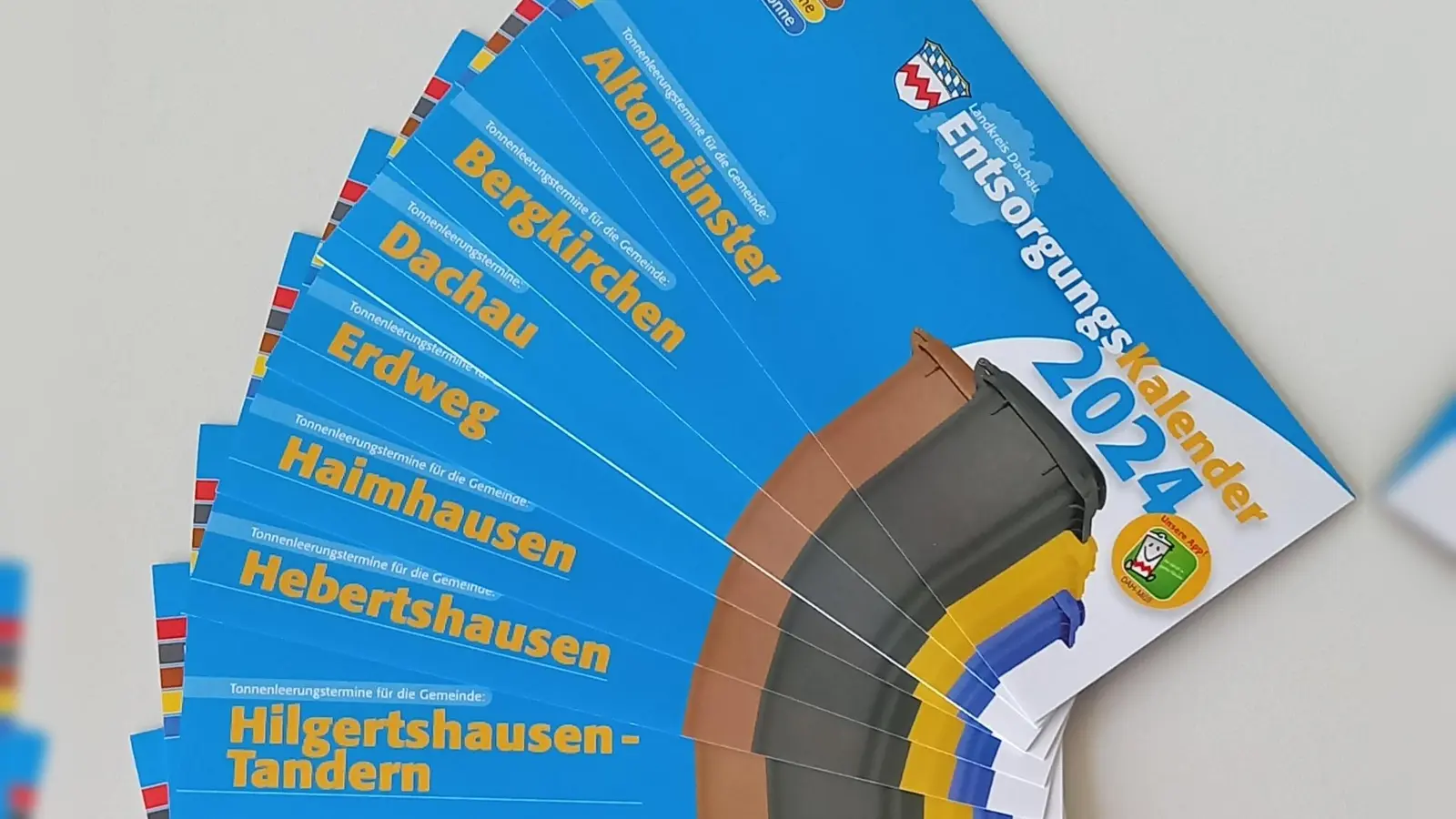 Der Entsorgungskalender 2024 für den Landkreis. (Foto: Kommunale Abfallwirtschaft)