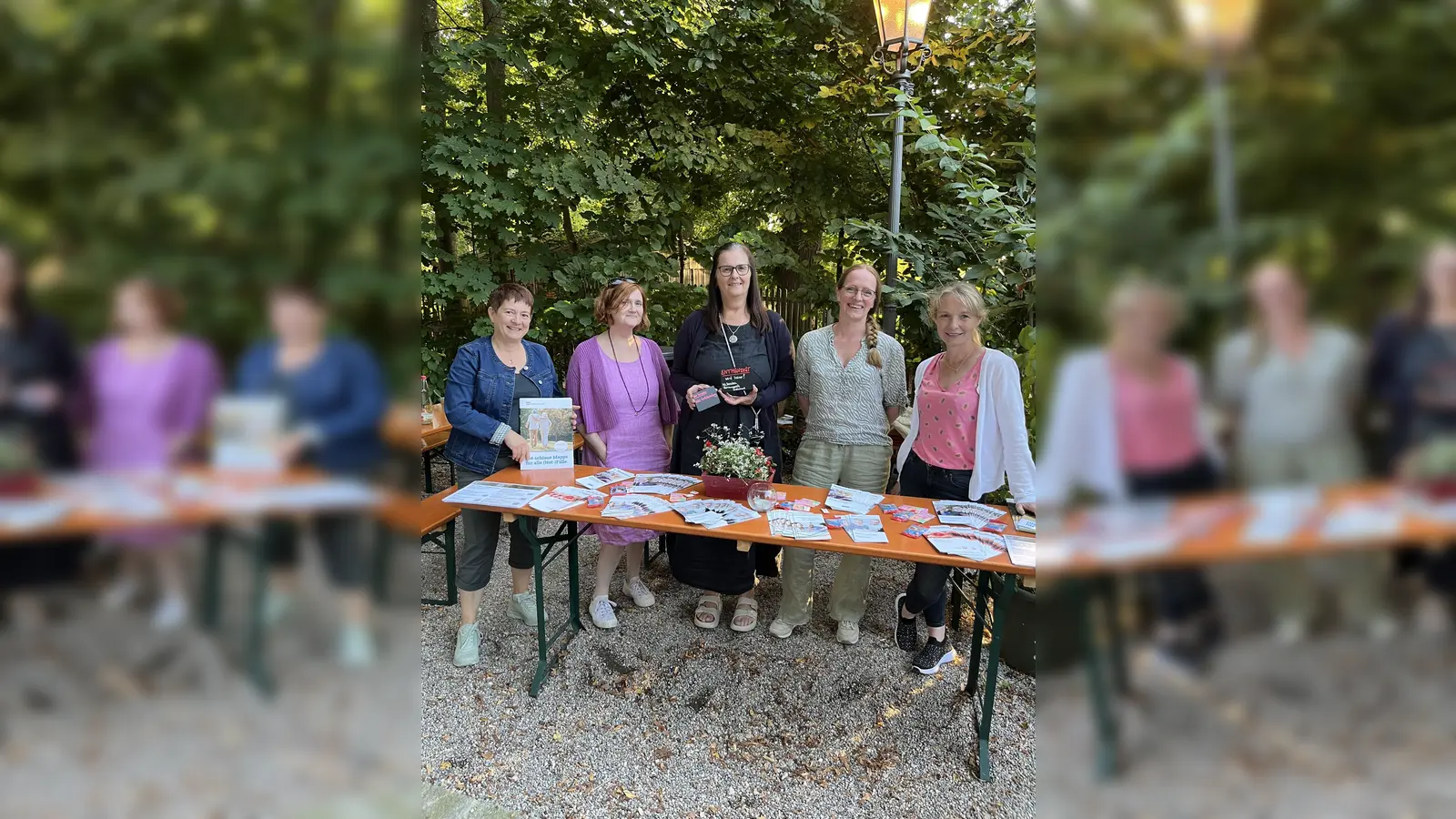 Anke Wolf (Pflegestützpunkt), Hiltrud Linnenbach (Betreuungsstelle), Michaela Heyne (Wohnberatung), Stefanie Otterbein (Seniorenpolitisches Gesamtkonzept Landratsamt), Madlen Hardtke (Fachstellefür pflegende Angehörige),  (Foto: Florian Scherf)