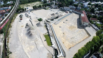 Im Laufe des September wird der Mühlbach in ein künstliches Bett umgeleitet. (Foto: Isaria)