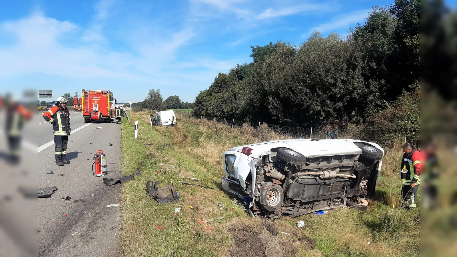 Rund zwei Stunden dauerte der Einsatz auf der A8. (Foto: Kreisbrandinspektion Dachau)