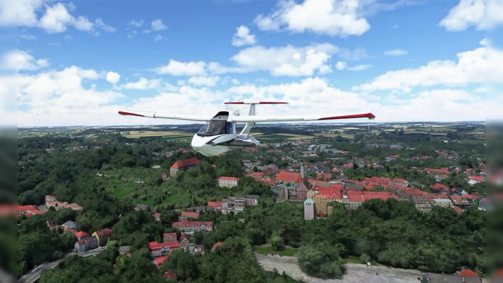 Beim virtuellen Rundflug hatten die Gäste das Gefühl, selbst über die Heimat zu fliegen. (Foto: Seniorenbeirat Karlsfeld)
