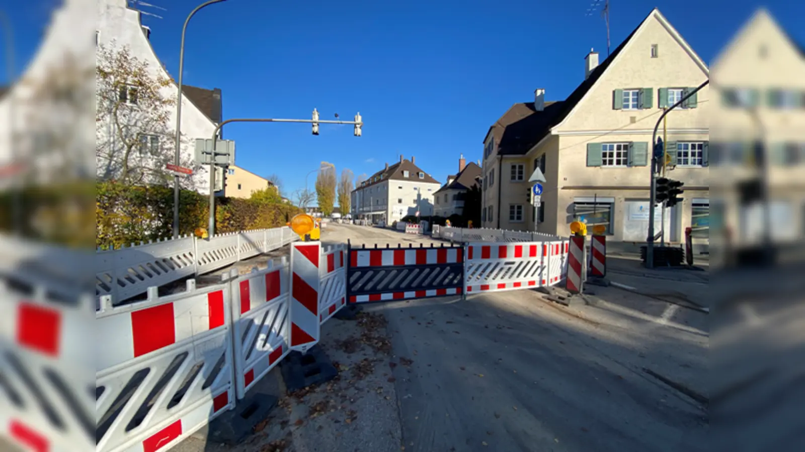 Die Ludwig-Thoma-Straße soll wie geplant zu Weihnachten wieder freigegeben werden. (Foto: Stadtwerke Dachau)