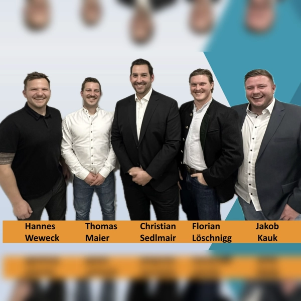 Hennes Weweck, Thomas Maier, Christian Sedlmair, Florian Löschnigg und Jakob Kauk (v. l.). (Foto: Freie Wähler Karlsfeld )