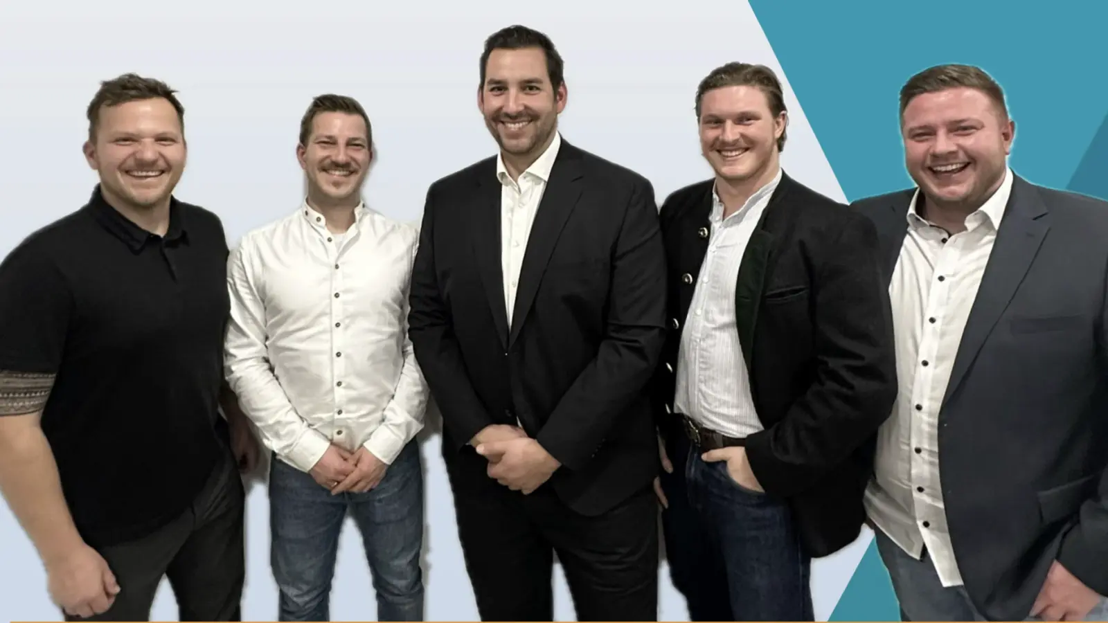 Hennes Weweck, Thomas Maier, Christian Sedlmair, Florian Löschnigg und Jakob Kauk (v. l.). (Foto: Freie Wähler Karlsfeld )