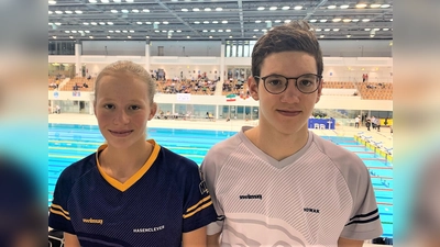 Die Schwimmabteilung des TSV Eintracht Karlsfeld ist sehr stolz auf ihre beiden Toptalente Catalina Hasenclever und Louis Nowak. (Foto: TSV Eintracht Karlsfeld e.V.)