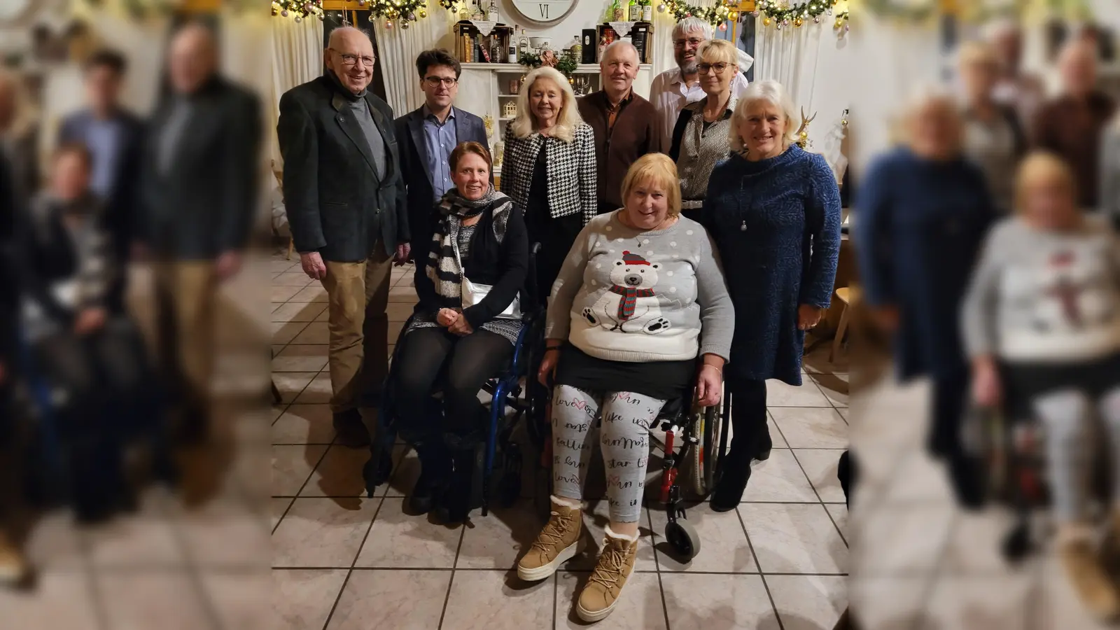 Traditionelle Feier: Hartmut Baumgärtner, OB Florian Hartmann. Andrea Bimmer, Christine Unzeitig, Johann Groß, Günter Fuchs, Gabi Gerstl, Ute Tippelt, Helga Lottpreis. (Foto: Verein)