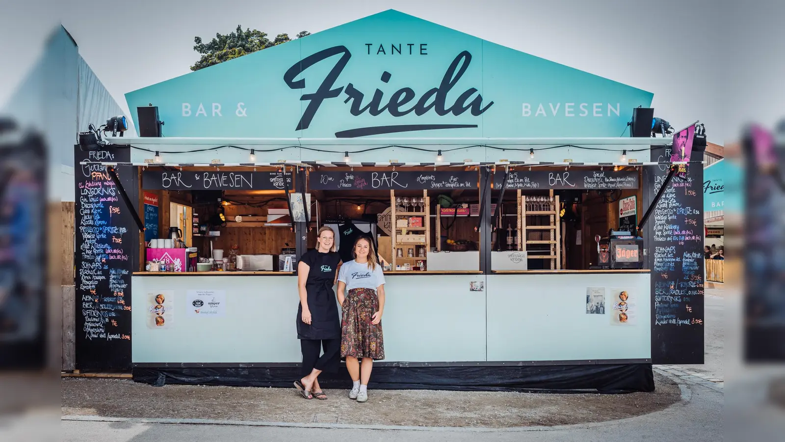 Der große Stand „Tante Frieda” von Jennifer Stolle und Annika Hauß auf dem Dachauer Volksfest. (Foto: Margarita Platis Photography)